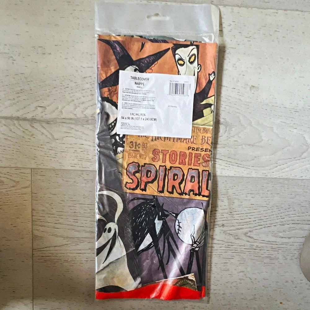 Disney Jack Skellington Nightmare Before Christmas Halloween Plastic Tablecover